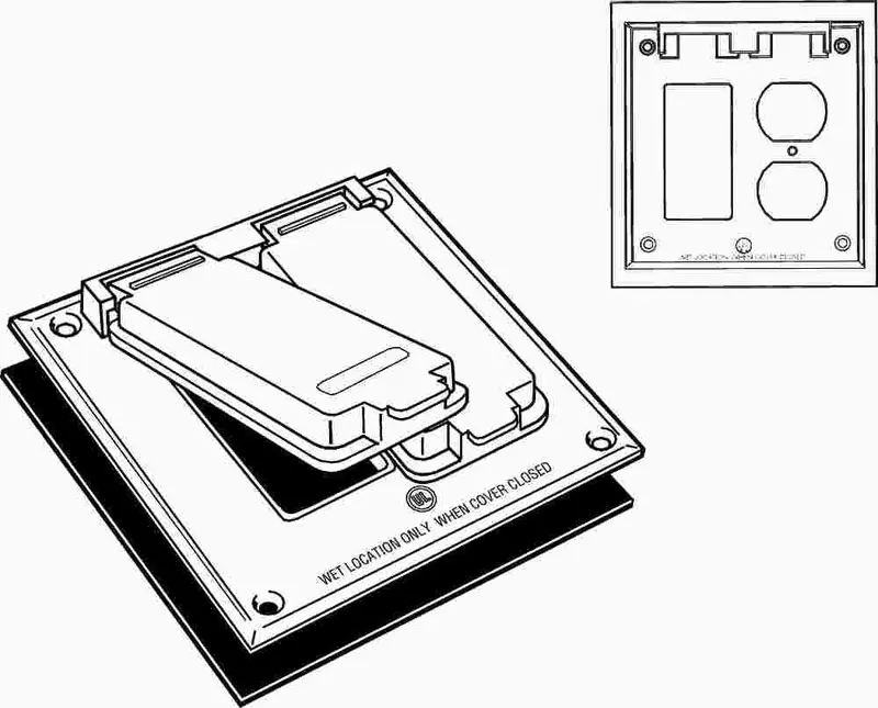 Dual-Function 2-Gang Weatherproof Cover For Duplex & Gfci Outlets 1