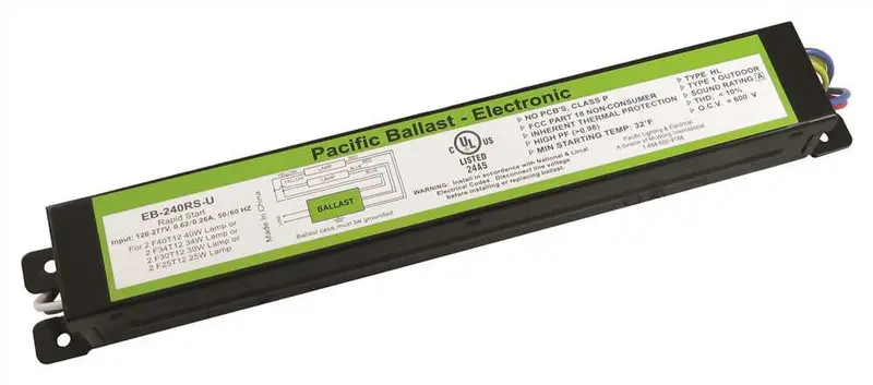 Dual-Lamp Rapid-Start Fluorescent Ballast — 4-Foot Tubes, 120–277V 1