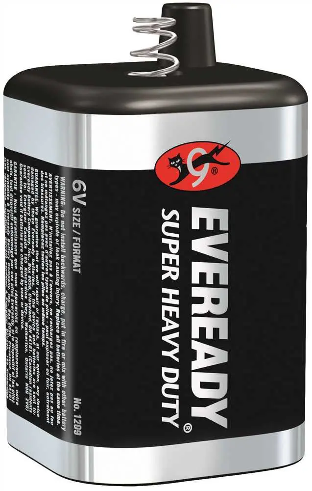 Eveready 6V Super Heavy-Duty Carbon Zinc Lantern Battery 1