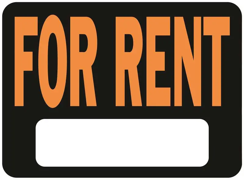 For Rent Plastic Real Estate Sign – 9" X 12", Orange-On-Black Design, Pack Of 10 1