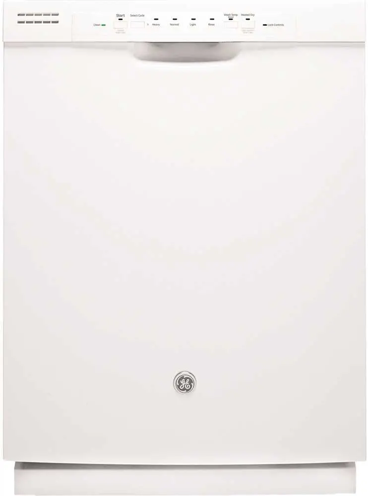 Ge Front-Control Built-In Dishwasher – 24-Inch, White, 4 Wash Cycles & 3 Options 1