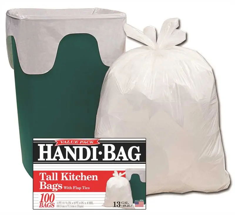 Handi-Bag 13-Gallon Trash Bags – Heavy-Duty Liners, 60 Per Pack 1