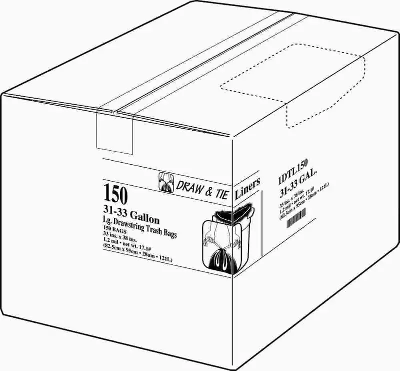 Heavy-Duty Can Liner Bags – 24" X 27", 13-Gallon, 0.9 Mil Thickness, White (25 Per Roll, 8 Rolls/Case) 1