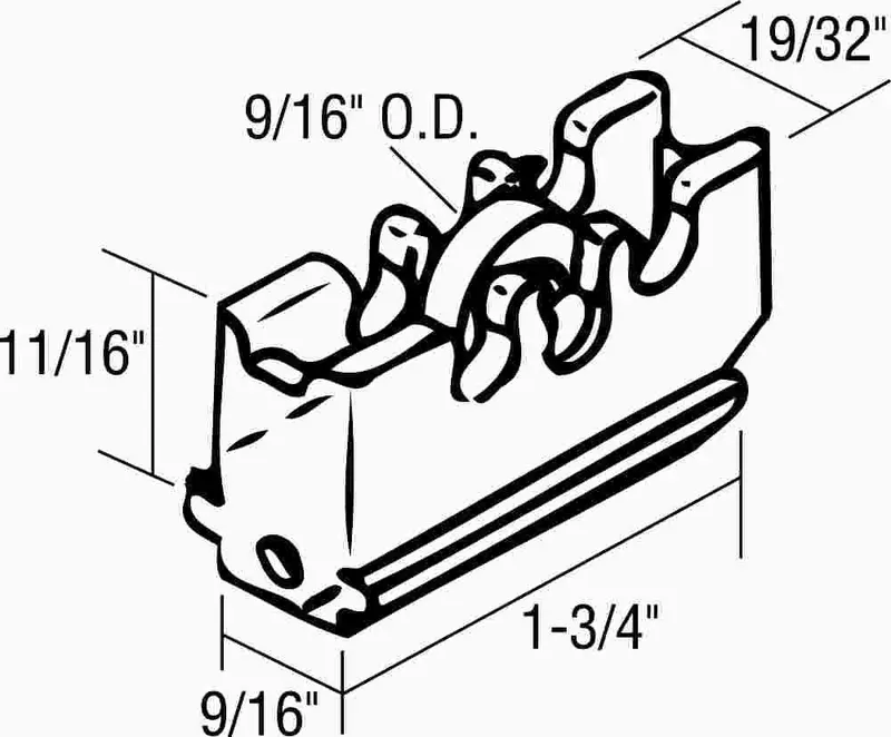Heavy-Duty Sliding Window Roller With Mounting Hardware 1