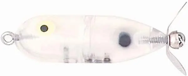 Heddon Baby Torpedo Topwater Lure – 3/8 Oz, Clear Finish 1