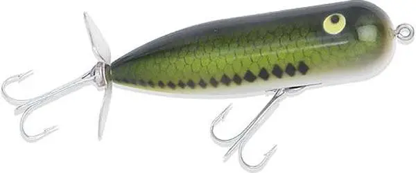 Heddon Baby Torpedo Topwater Plug – 3/8 Oz, Baby Bass Pattern 1
