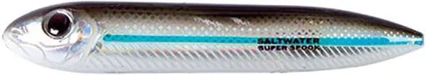 Heddon Super Spook Topwater Lure – 5-Inch, Silver Mullet Finish 1