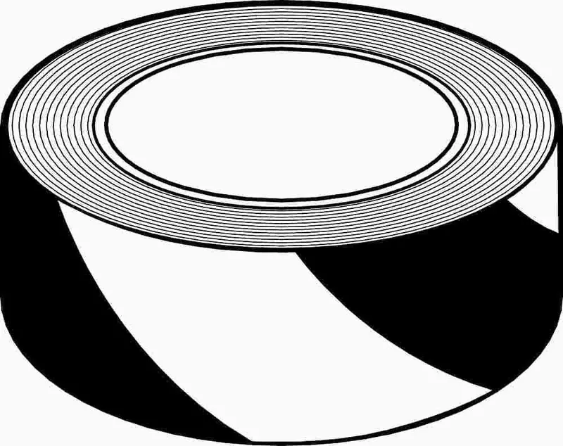 High-Visibility Black-And-Yellow Hazard Warning Tape – 2 In × 18 Yd 1