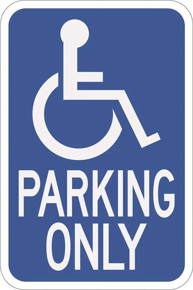 High-Visibility 'Handicapped Parking' Reflective Sign – 12 In × 18 In 1