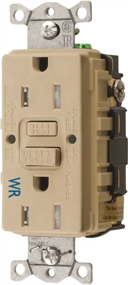 Hubbell Autoguard® Tamper-Resistant & Weather-Resistant Gfci – Nema 5-15R, 125V, 15A, Ivory 1