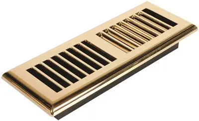 Imperial™ Satin Brass Louvered Floor Register — 3" X 10", 6-Pack 1
