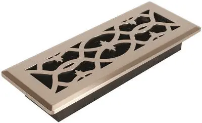 Imperial™ Victorian-Style Satin Nickel Floor Register — 3" X 10", 6-Pack 1