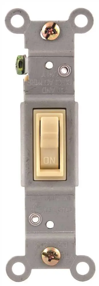 Ivory Single-Pole Light Switch – Standard Toggle Design 1