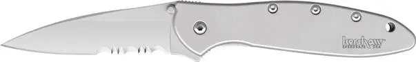 Kershaw Leek Pocket Knife – 4-Inch Stainless Steel Serrated Blade With Clip 1