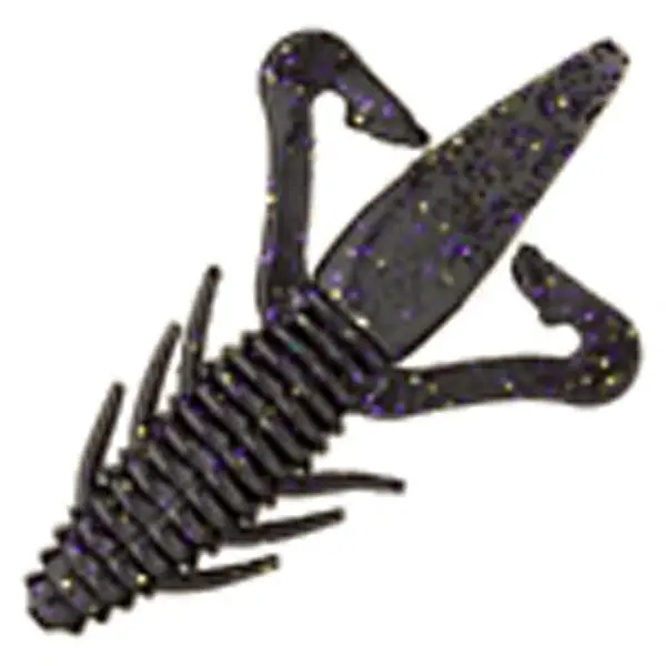 Larew Biffle Bug Soft Plastic Lure – 4.25 Inch, Black-Gold-Purple Finish 1