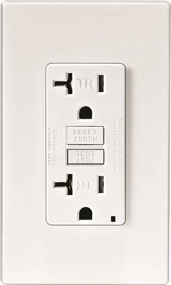 Leviton® Smartlockpro® Tamper-Resistant Dual Gfci Receptacle – 2-Pole, Nema 5-20R, 125V/20A, Led Indicator, Ivory 1
