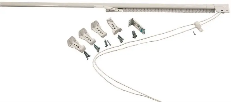 Levolor Adjustable Right-Draw Traverse Curtain Rod (66–120 In.) 1