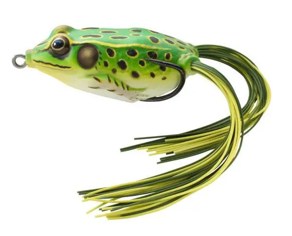 Lunker Town Fluorinated Hollow Frog – Green-Yellow, 5–8 Oz 1