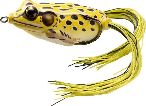 Lunker Town Hollow Frog Topwater Lure – Yellow-Black, 5–8 Oz 1