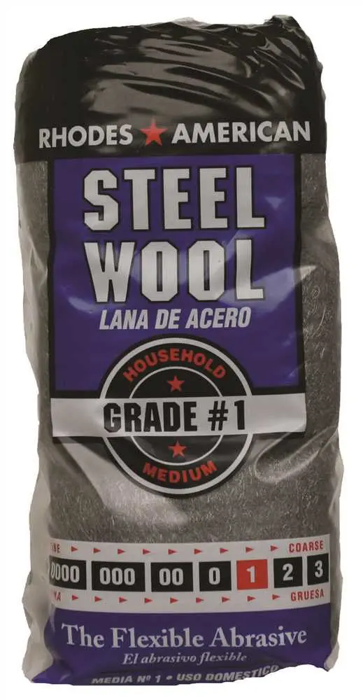 Medium-Grade Steel Wool Pads, Grade #1, 12 Per Sleeve 1