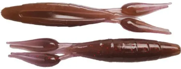 Miss Craw 4-Inch Crawfish Lure – Oxblood Red Flake Finish – 8-Pack 1