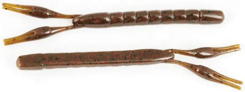 Miss Fuse 4.4-Inch Soft Swimbaits – Green Pumpkin/Red Flake (12-Pack) 1