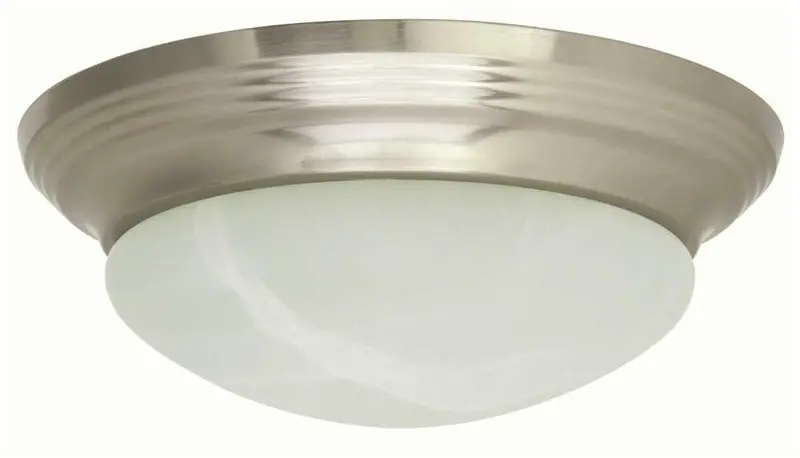 Monument® Brushed Nickel Led Flush Mount Ceiling Light – 14.125 × 5.125 Inches, 15W Integrated Panel 1