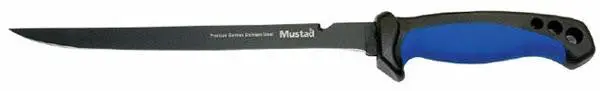 Mustad 7-Inch Fillet Knife – Stainless Steel Blade, Black Teflon Coating 1