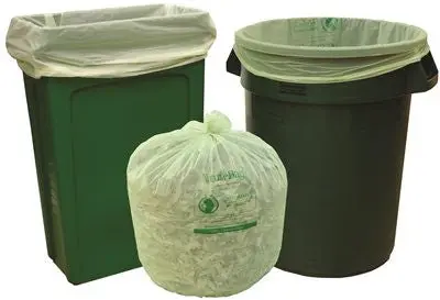 Natur-Bag® Compostable Green-Slim Liners – 33 Gal, 33" X 40", 0.8 Mm, 25 Per Roll, 8 Rolls Per Case 1