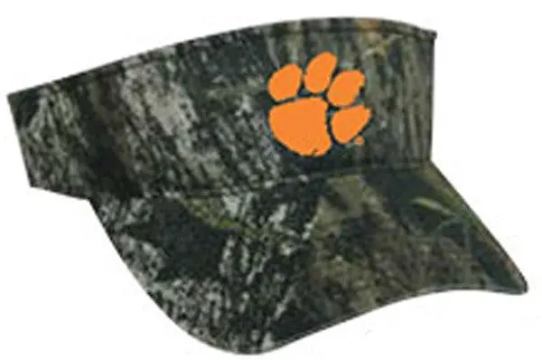 Nc Mobu Solid Visor Cap – Clemson Tigers Camo Design 1