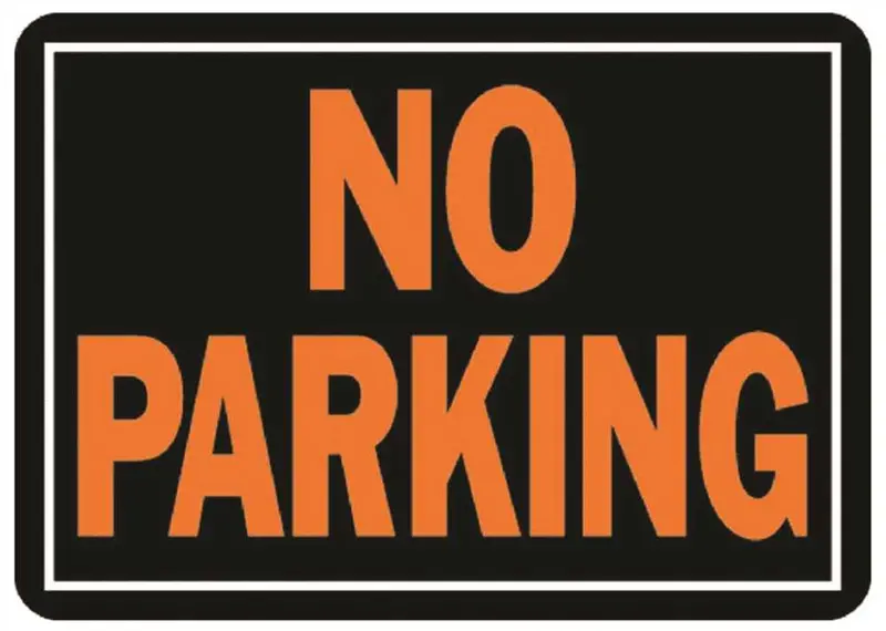No Parking Aluminum Traffic Sign – 10" X 14", Orange-On-Black, Pack Of 12 1