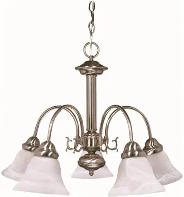 Nuvo® Ballerina Chandelier – Brushed Nickel, 24X18 Inch, 5-Light Transitional Fixture (Bulbs Not Included) 1