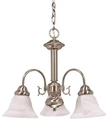 Nuvo® Ballerina Chandelier – Brushed Nickel Transitional Fixture, 20X17 Inch, 3-Light (Bulbs Not Included) 1