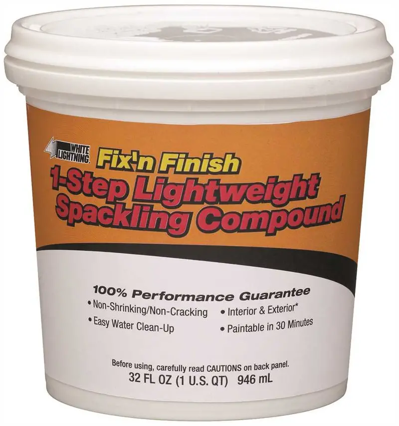 One-Step Lightweight Spackling Compound – Quart Container, Ready-To-Use Formula 1