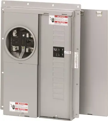 Outdoor 100-Amp Main Breaker Meter Socket & Load Center Combo – 12–24 Circuit Capacity 1