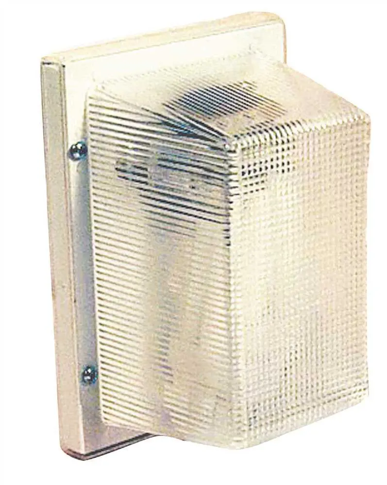 Outdoor Clear Wall Pack Light – 5" X 7.5" X 4", Single 9W Quad Fluorescent Lamp Compatible 1