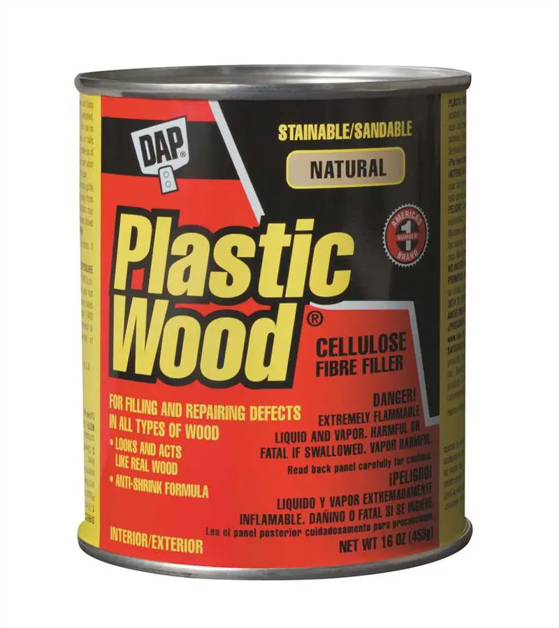 Plastic Wood Latex-Based Wood Filler – 16 Oz Container 1