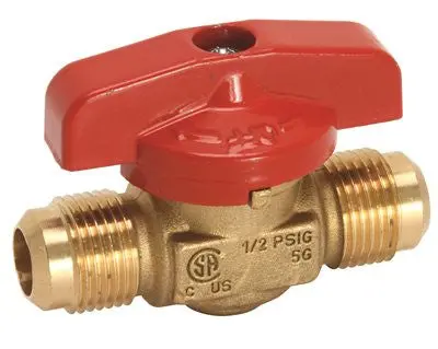 Premier 5/8-Inch Flare-To-Flare Gas Ball Valve – Durable Brass Construction 1