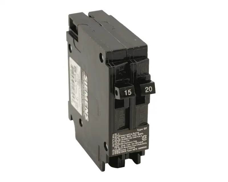 Q-Line Twin Plug-In Breaker – 15A Single-Pole + 20A Single-Pole 1
