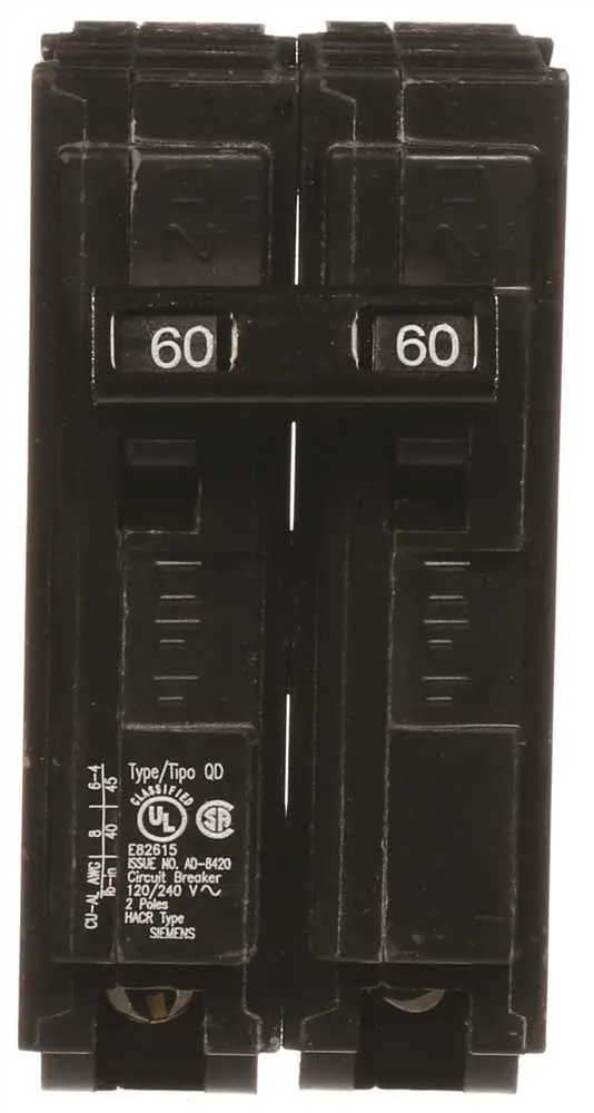 Qd Plug-In Double-Pole Circuit Breaker – 60 Amp 1