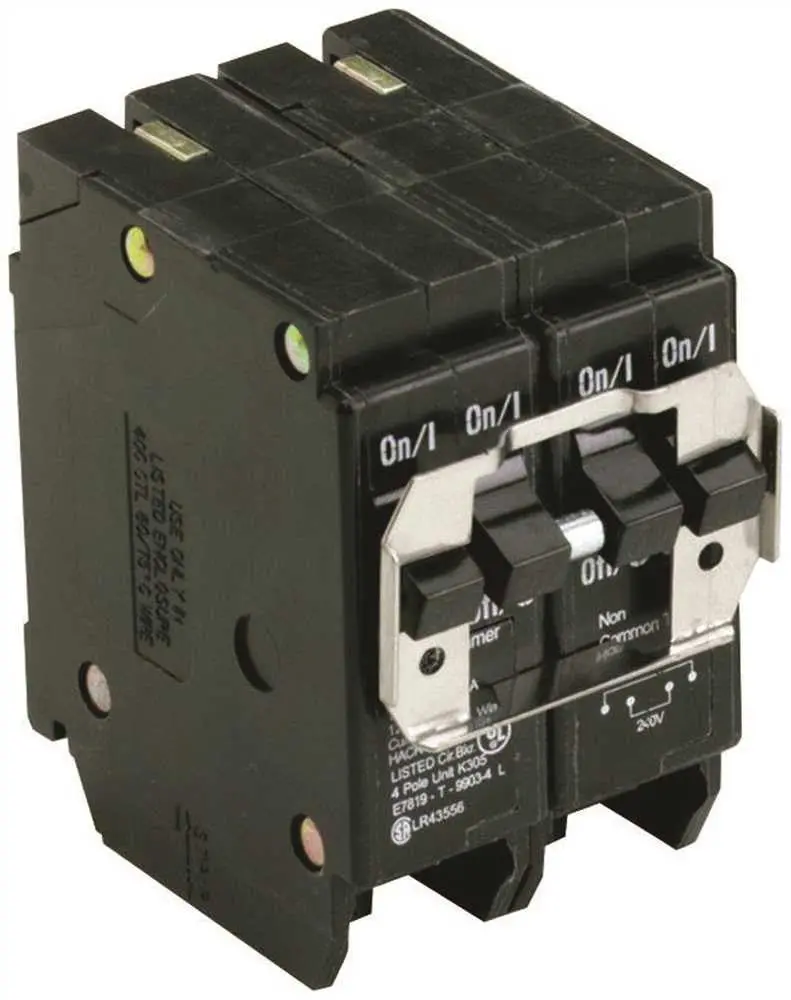 Quad-Pole Circuit Breaker – 30A + 40A Double-Pole, Common Trip 1