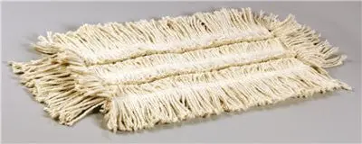 Renown 48" X 5" Heavy-Duty Disposable Cotton Dust Mop – 4-Ply White 1