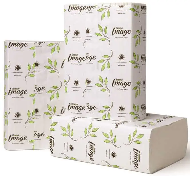 Renown Image Multifold Paper Towels – 9.13" X 9.5", Bright White, 250 Sheets/Pack (12 Packs/Case) 1