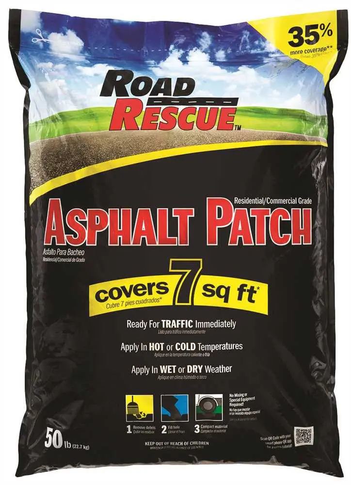 Road Rescue™ Cold-Asphalt Repair Mix – 50-Pound Bulk Bag 1