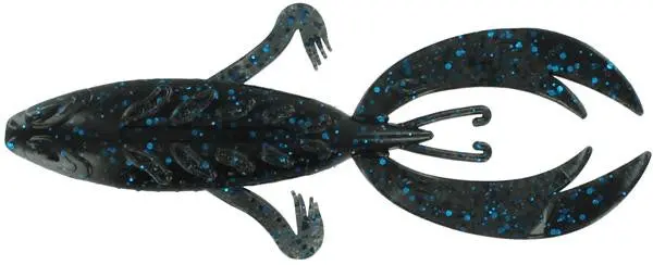 Rojas Fight Frog Soft Bait – 4-Inch Black-Blue Flake, 7-Pack 1