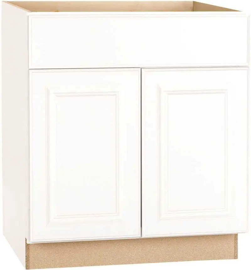 Rsi Hamilton Fully Assembled White Base Cabinet – Raised Panel Design, 30 X 34.5 X 24 Inches 1
