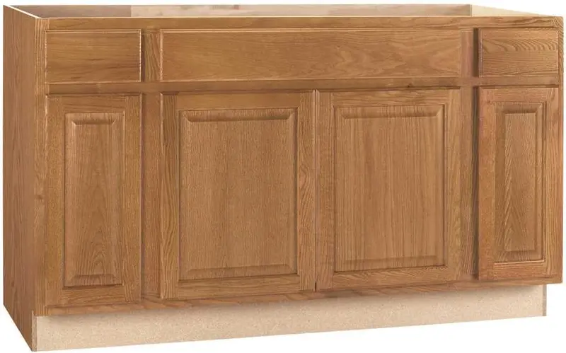 Rsi Home Products Hamilton Fully Assembled Oak Base Cabinet – Raised Panel Design, 60" W × 34.5" H × 24" D 1
