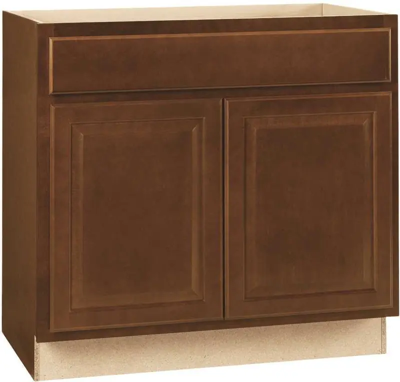 Rsi Home Products Hamilton Fully Assembled Raised Panel Base Cabinet In Café Finish – 36" W × 34.5" H × 24" D 1