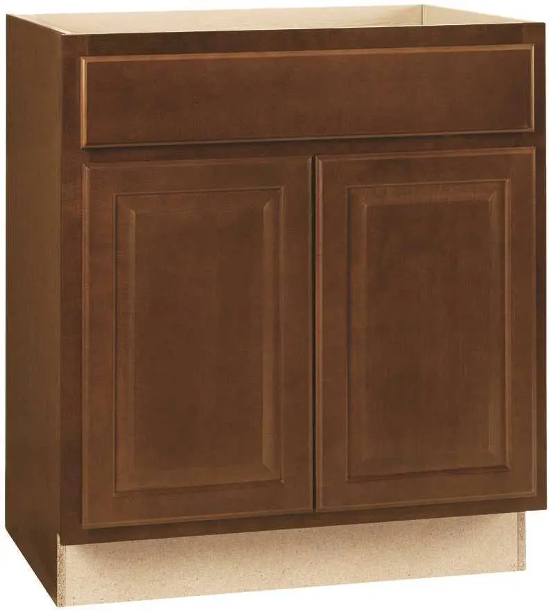 Rsi Home Products Hamilton Fully Assembled Raised Panel Sink Base Cabinet In Café Finish – 30" W × 34.5" H × 24" D 1