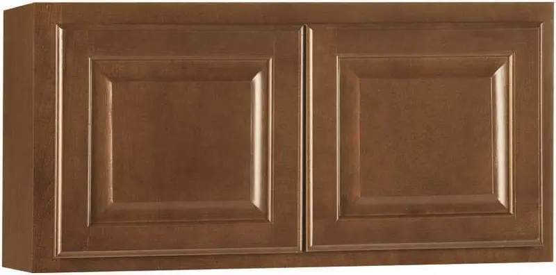 Rsi Home Products Hamilton Raised-Panel Wall Bridge Cabinet – Café Finish, 30" W × 15" D × 12" H, Fully Assembled 1